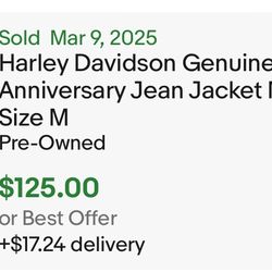 Harley Davidson 100th Anniversary Jean Jacket 
