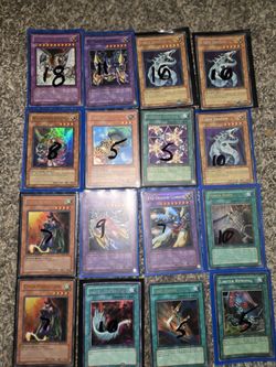 collection of cards from the Yu-Gi-Oh! Trading Card Gam