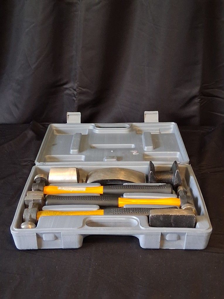 
7-Piece Auto Body Hammer & Dolly Set – Excellent Condition