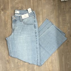 hollister light blue low rise baggy jeans 