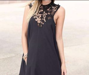 Black Lace Tunic Knee Length M and L available!