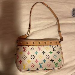 Louis Vuitton White And Multicolor Purse