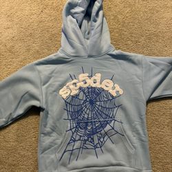 Sp5der Web Hoodie Sky Blue Sweatshirt |Spider Worldwide  