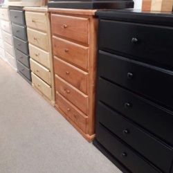 5 Drawer Pinewood Dressers