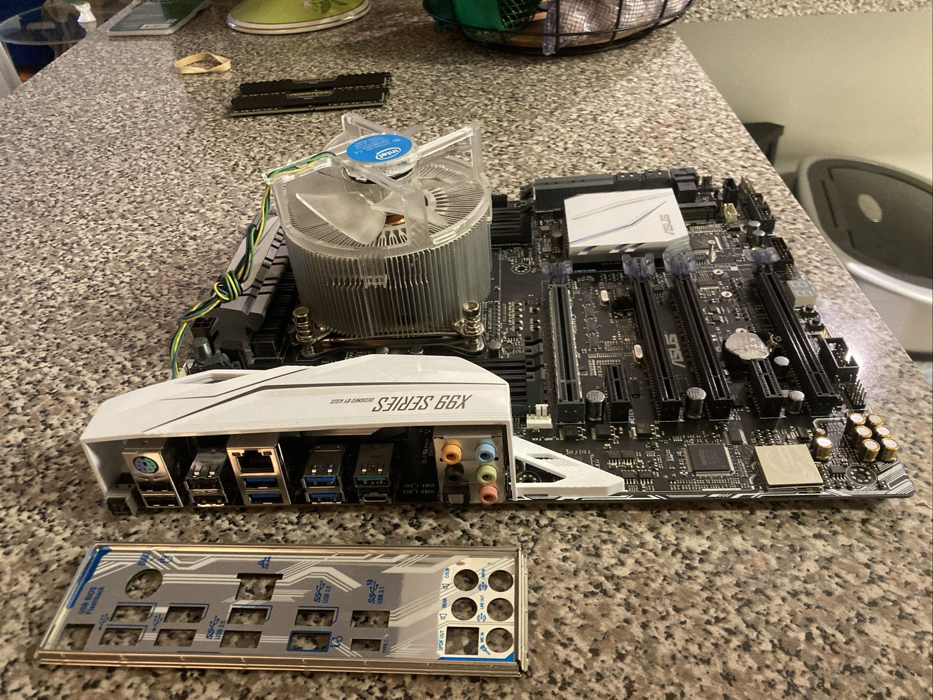 Intel Xeon E5-1650 V3 With Cooler And Asus X99 Motherboard
