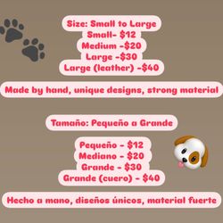 Harness for dogs / pechera para perros  
