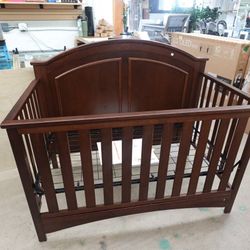 6-in-1 Delta Children Perry Convertible Baby Crib in Walnut Espresso