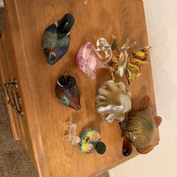 Blown Glass Figurines – Birds, Swan, Turtle, Perfume Bottle