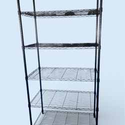 Black Metal Shelves WORKZONE 5 Tier wire Shelving