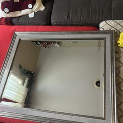 large silver mirror