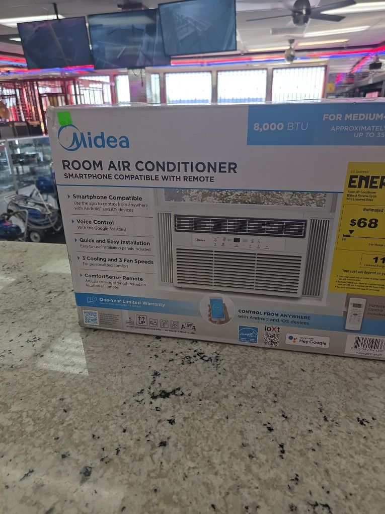 Midea Window AC Unit / Air Conditioner 8,000 BTU NEW SEALED