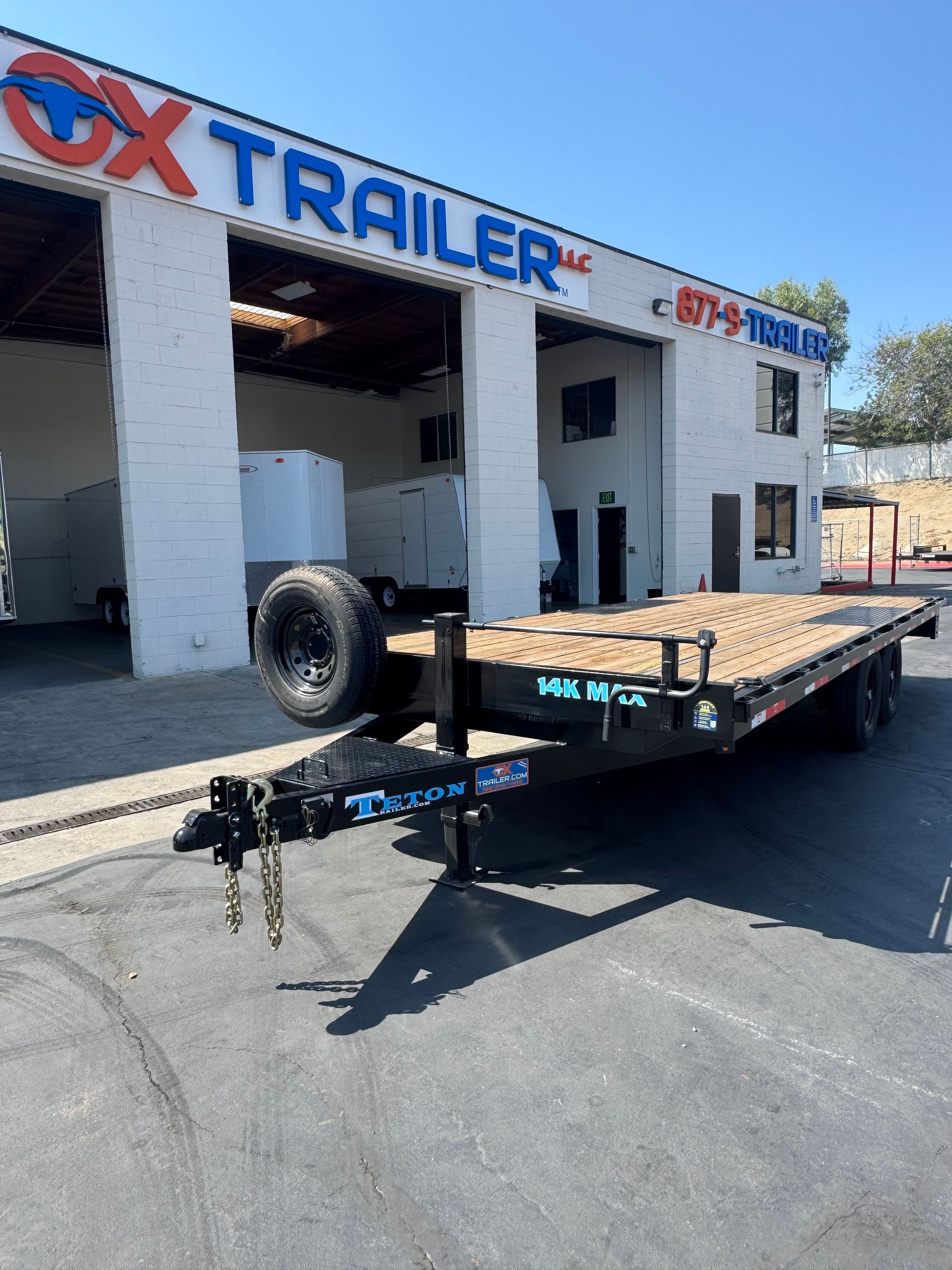 2025 Teton Flat Deck Black 8.5x20 14K GVWR