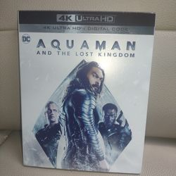 New Sealed AQUAMAN And The Lost Kingdom 4k Ultra HD + BLU RAY + DIGITAL CODE 