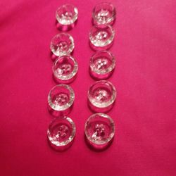 10 Vintage Crystal Buttons