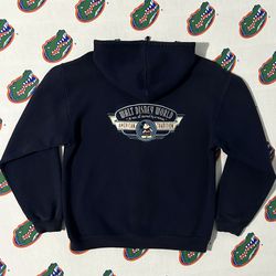 Mens Vintage VTG Y2K 90s Mickey Mouse Disney Land Hoodie Sweater Sweatshirt Jacket Size Small / Medium 