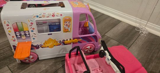 Disney Princess Sweet Treats Truck and Barbie Jeep with Accessories