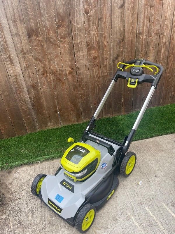 Ryobi 40v Self Propelled Lawnmower Lawn Mower HANDLE BROKEN AND BAD