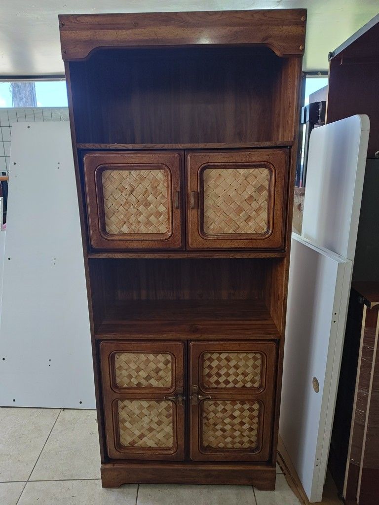 Wood Storage With Doors And Open Spaces