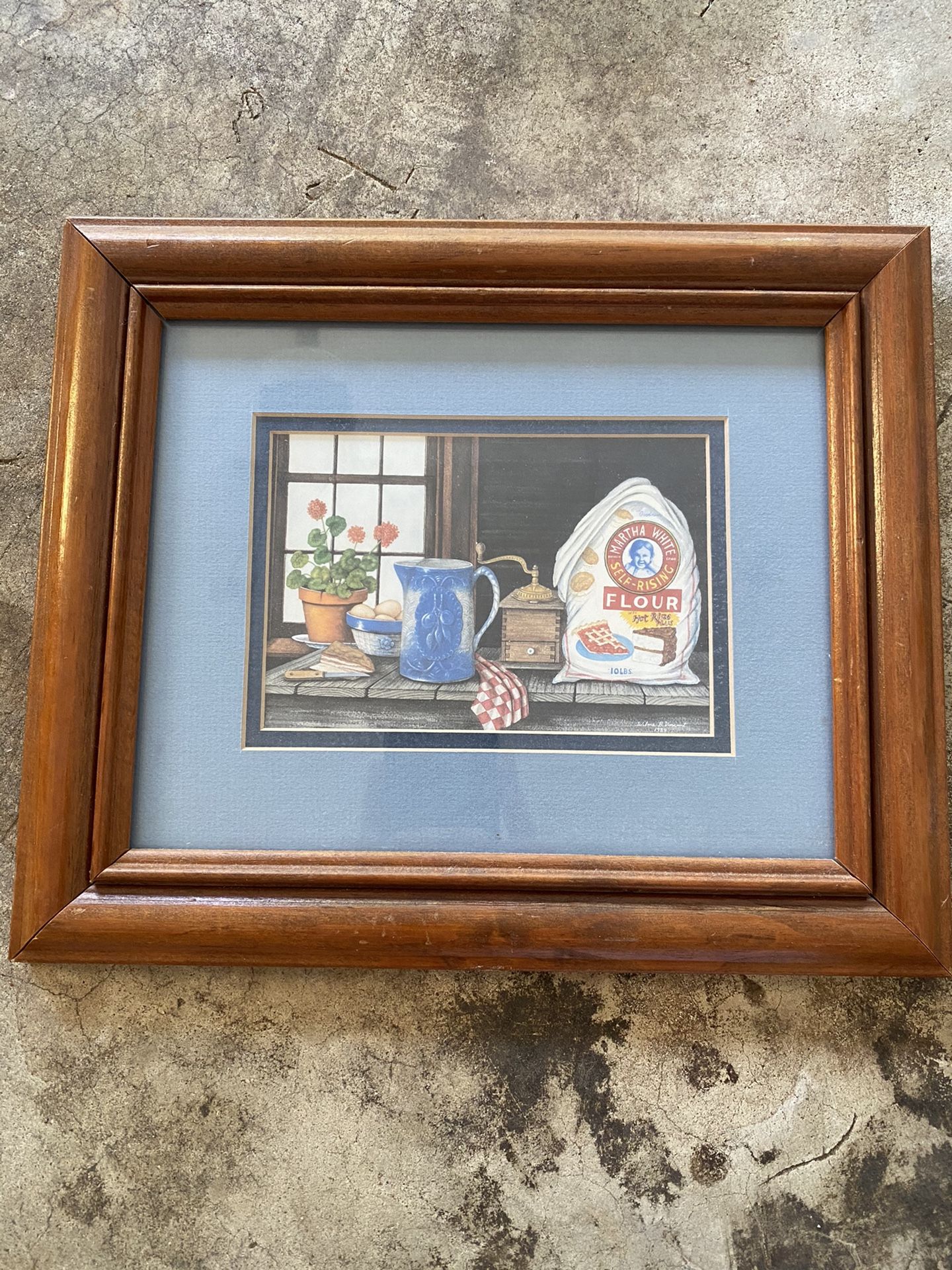 Antique picture with frame