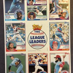 (2) 1983 Topps League Leaders Uncut Sheets.Negotiable 
