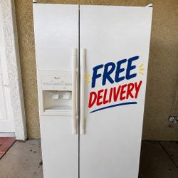 Whirlpool Side By Side Refrigerator (Dimensions 35" W 69" H