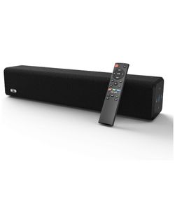 BESTISAN Sound Bar with Bluetooth 5.0 and Wired Connections, Home Theater Audio Sound Bars for TV (20 Inch, 50 Watt, 3 Inch Drivers, Bass Adjustable,