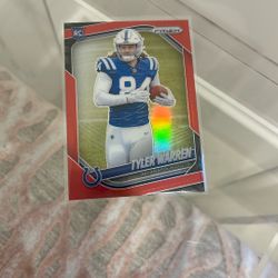 Football Card Rookie Red Tyler Warren 2025