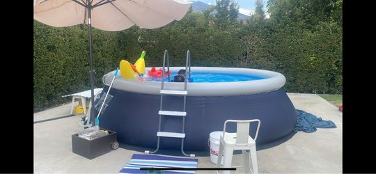 15ft diameter intex easy set swimming  pool 42” depth new lining good for yard