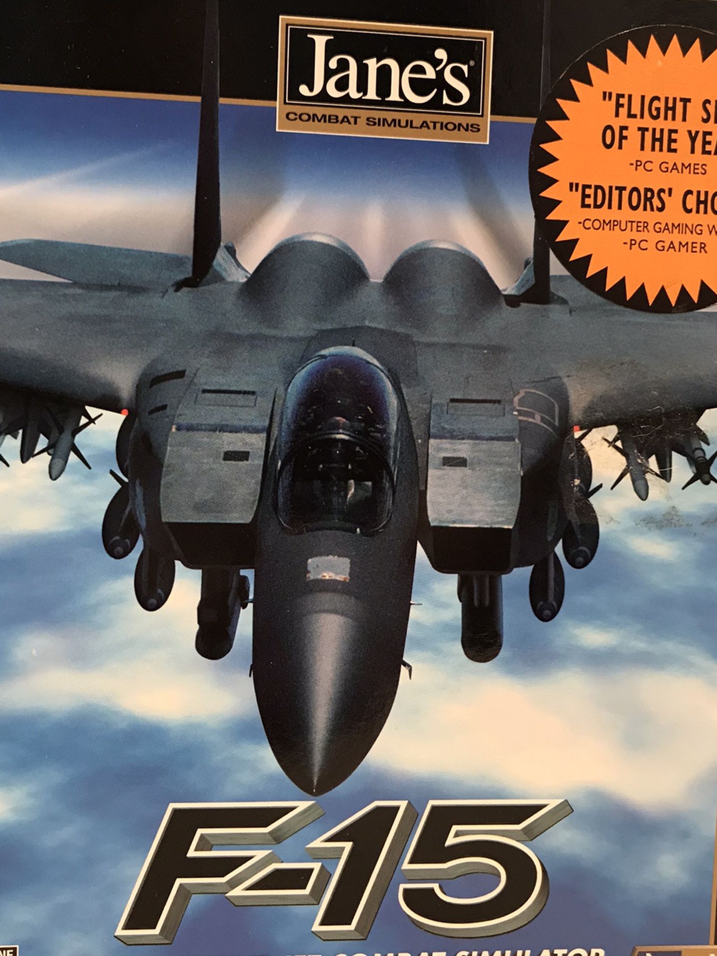 2 Vintage PC Games, Napalm & Janes Combat Simulations, F-15