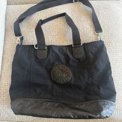 Kipling Black Tote Bag Purse 18" x 12" 