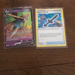 Zacian Pokémon Card With Rusted Sword