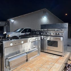 Wolf R484F 4 Burner with griddle Stove/Vent-A-Hood insert (B200MSC)