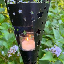 New Partylite Star Parade Torch , Candle Holder 