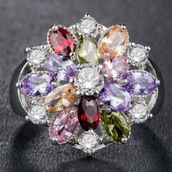 🎈🎁🎈Beautiful! Topaz & 925 Sterling Silver Filled -Size 8 3/4🎈🎁🎈$20. OBO