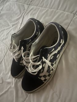 Navy old skool flame vans