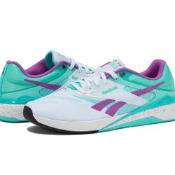 Reebok Nano X5 Mens Crossfit Training Running Sneakers Men White/Purple NWOB