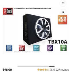 10 Inch Subwoofer With Built In Amplifier