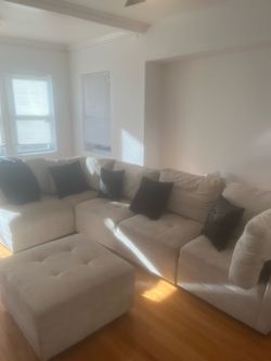 5 piece cream sectional