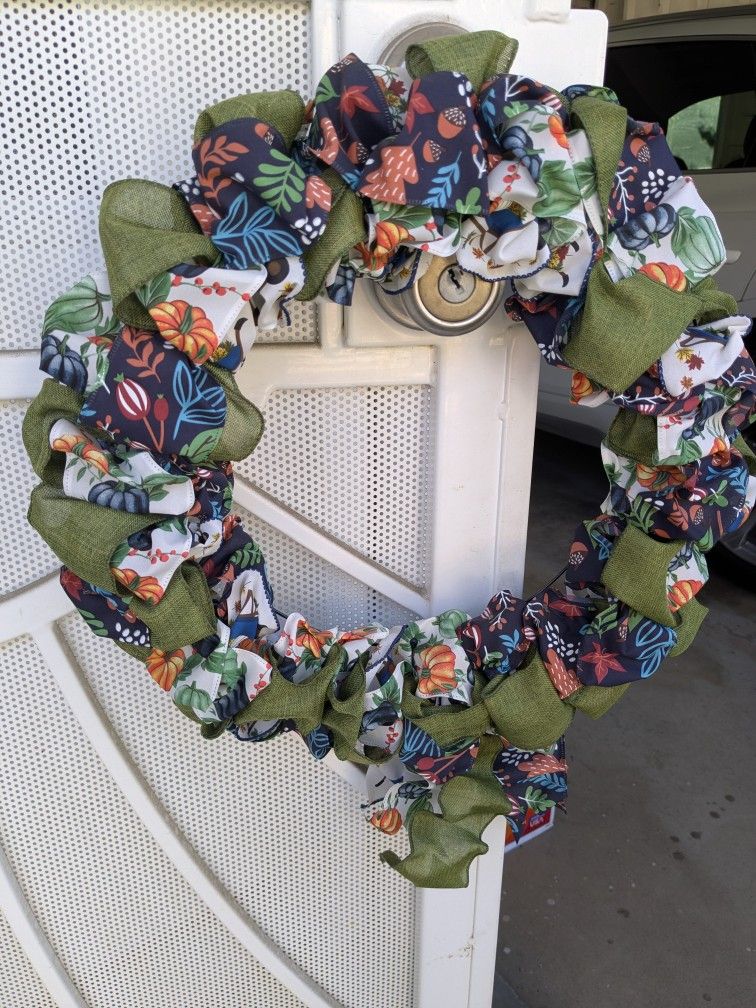 Fall Fabric Wreath