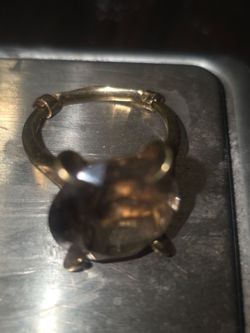 10k gold ring huge stone 20cts