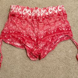 Red Paisley Shorts