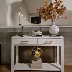 White Wood Modern Console Sofa Table 