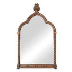 Gothic Revival painted wood mirror