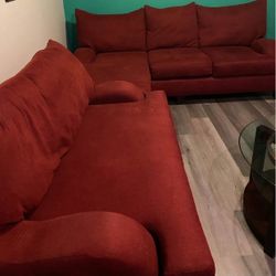  Nice SALSA RED 2PC LIVINGROOM SET