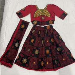 Girls 3 Piece Chaniya Choli Garba Set Size 2 Year (approximately)