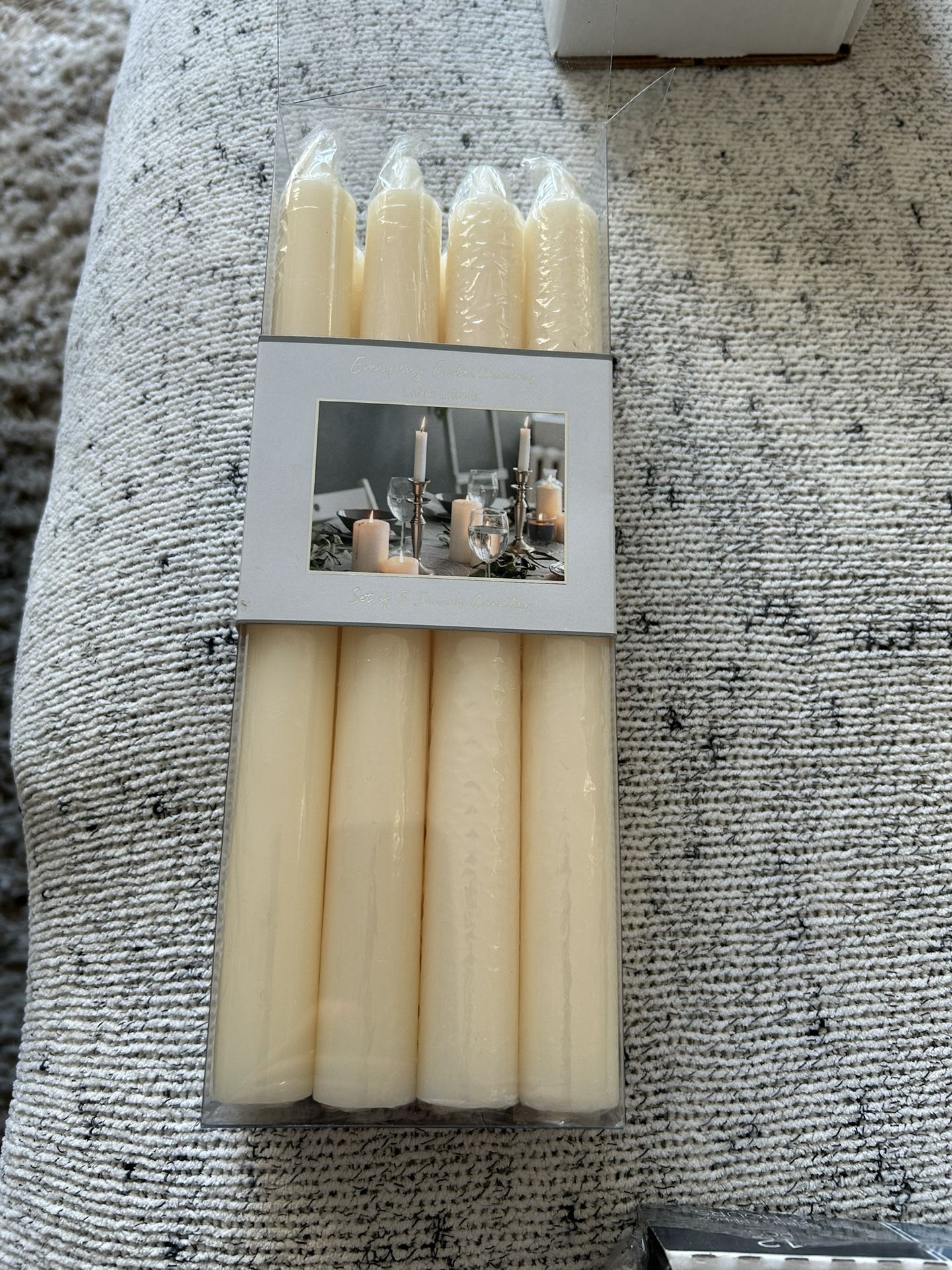Set Of 8-10” Ivory Candles