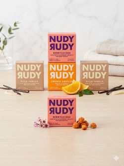 Brand New Orange Vanilla and Berry Fragrance Routine: Nudy Rudy Plant Oil Soap Bars