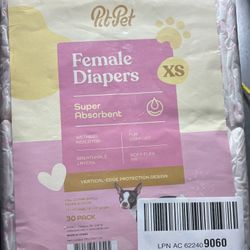 XS 30pc Female Dog Diapers 