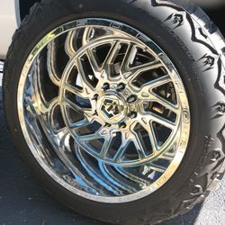 8 Lug 22 X14.76 Offset  All New Tires 