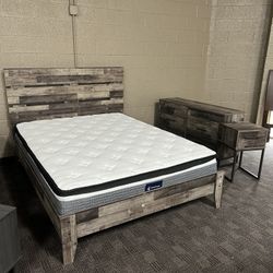 Rustic Brown And Grey Queen Bedroom Set 